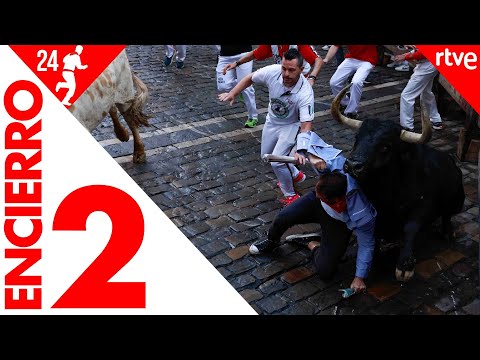July 8 2024 encierro with Cebada Gago bulls in Pamplona
