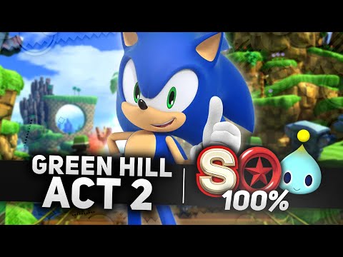 Sonic x Shadow Generations - Green Hill Act 2 100% | All Chao Locations, Red Rings & S-Rank (4K)