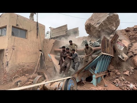 "Huge Rocks Crushing Process. Super Satisfying Stone Crushing Process by Jaw Crusher #rockcrusher"