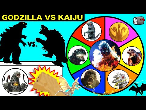 GODZILLA vs KAIJU Spinning Wheel Slime Game w/ Burning Godzilla & Kaiju Toys, Biollante +