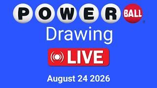Powerball drawing live Results 24 August 2026 | powerball drawing live today