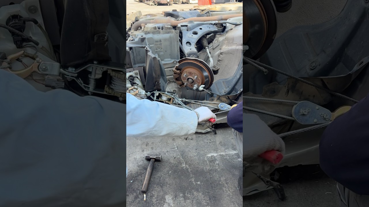 Cut car tie for export from Japan #automobile #automotive #mechanic