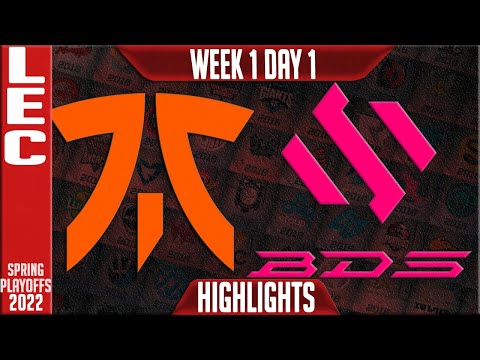 FNC vs BDS Highlights | LEC Spring 2022 W1D1 | Fnatic vs Team BDS