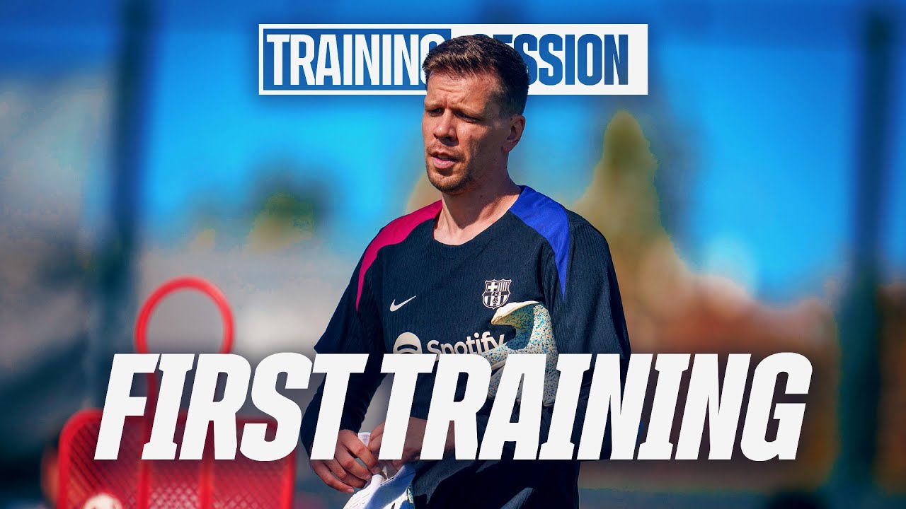 WOJCIECH SZCZESNY's FIRST TRAINING for FC BARCELONA! 🔵🔴
