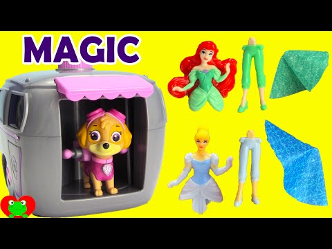 Paw Patrol Skye Magical Pup House with Disney Princess Shopkins Surprises