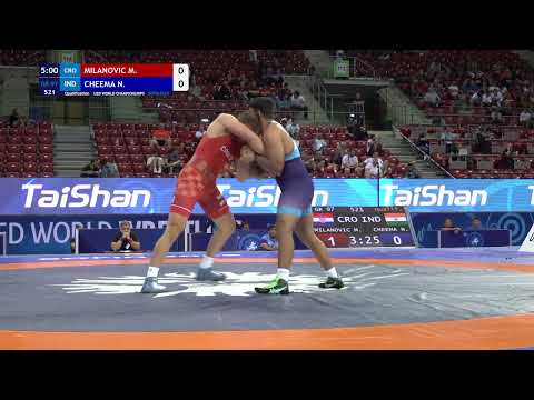 Qual. GR - 97 kg: M. MILANOVIC (CRO) v. N. CHEEMA (IND)