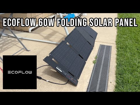 EF ECOFLOW 60W Portable Solar Panel, 25% High Conversion Efficiency N-Type Solar Cell for Power Stations, Camping, Backup Lightweight Foldable Hangable Solar Panel with Snap Hook, IP68 Waterproof video review thumbnail