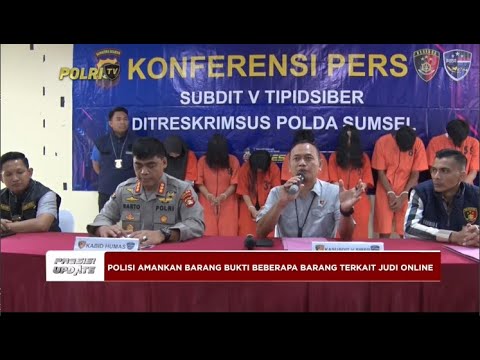 PRESISI UPDATE : POLDA SUMSEL TANGKAP 7 TERSANGKA KASUS PERJUDIAN ONLINE 01/05/2024 18.00