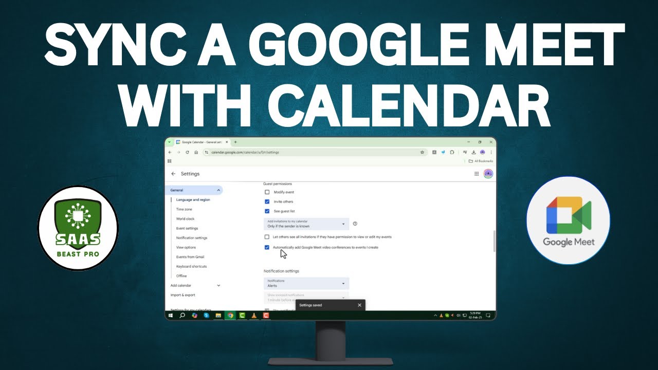 How To Sync A Google Meet With Calendar - Detailed Tutorial {2025}