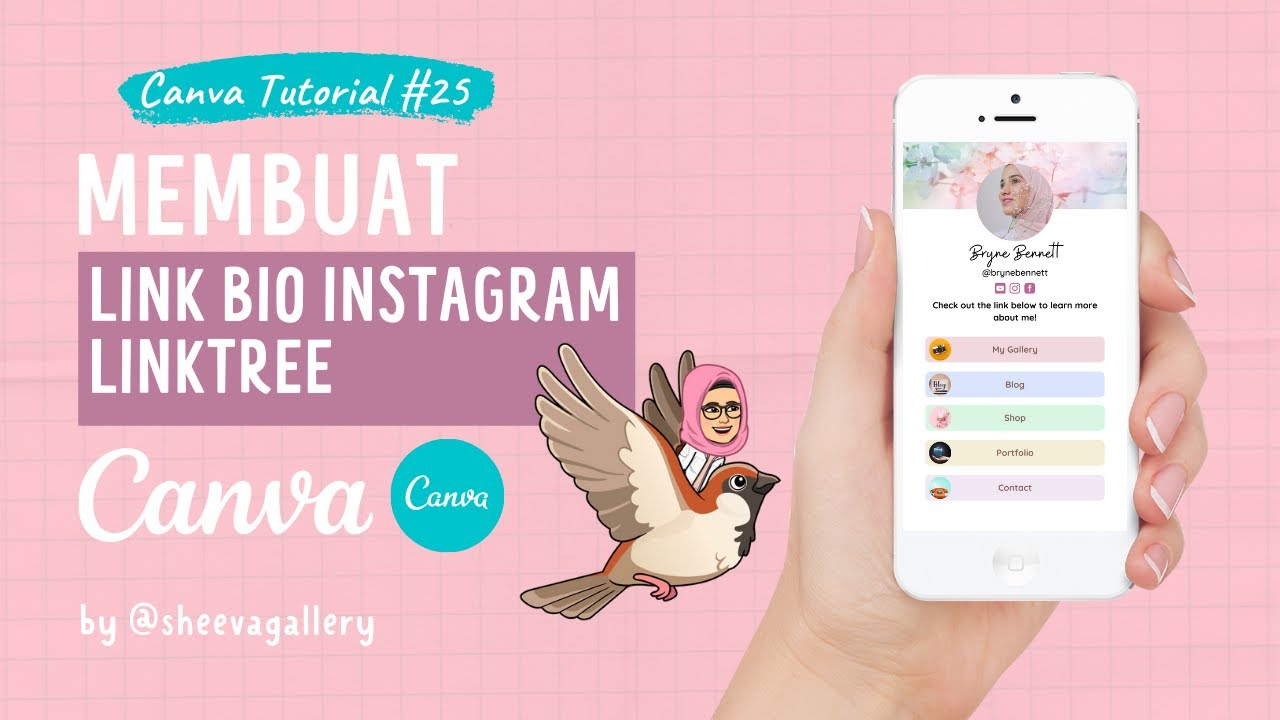 How to Create an Instagram Bio Link (Linktree) Using Canva | Canva Tutorial #25