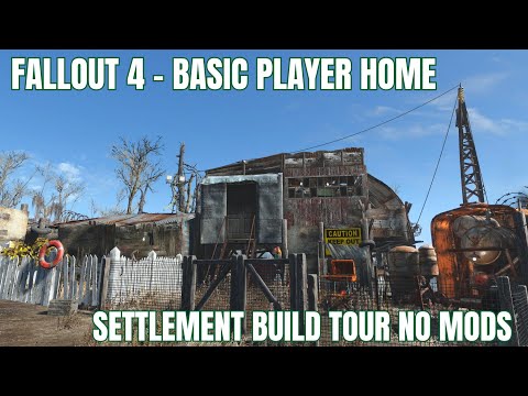 Fallout 4 - Basic Player Home Settlement Build Tour (NO MODS)