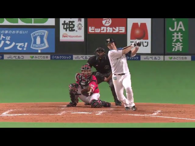 【3回裏】ファイターズ・渡邉の好球必打!! タイムリーにベンチの矢野も笑顔!! 2018/10/10 F-M
