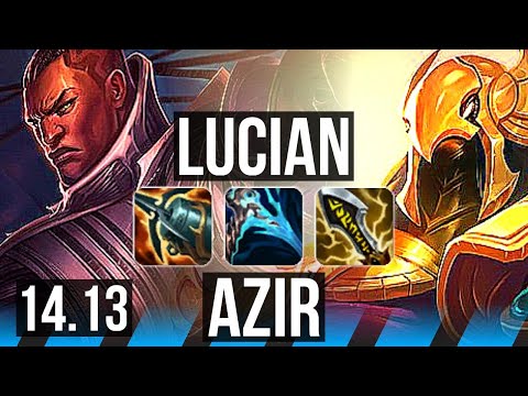 LUCIAN vs AZIR (MID) | Rank 8 Lucian, 11/3/4, Rank 27 | EUW Challenger | 14.13