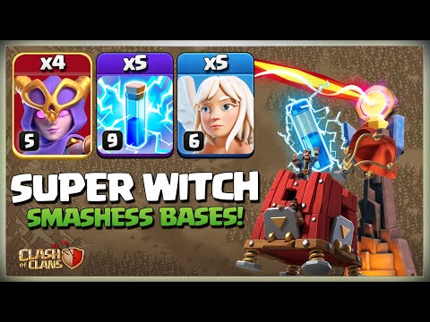 Th13 Super Witch Smash | Th13 Zap Super Witch | Th13 Super Witch Attack Strategy Clash of Clans coc