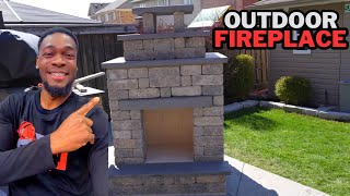 Create Your Dream Modern Stone Outdoor Fireplace DIY!