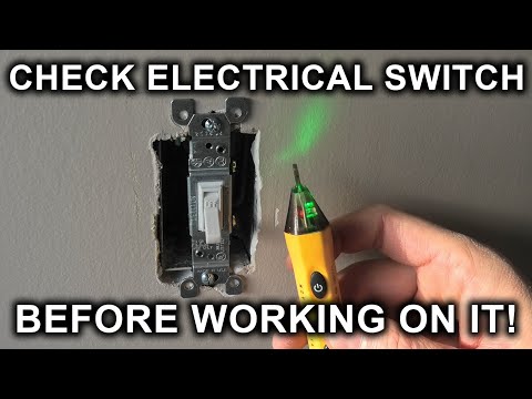 Part of a video titled How To Test Electrical Light Switch With Voltage Tester To Make Sure ...