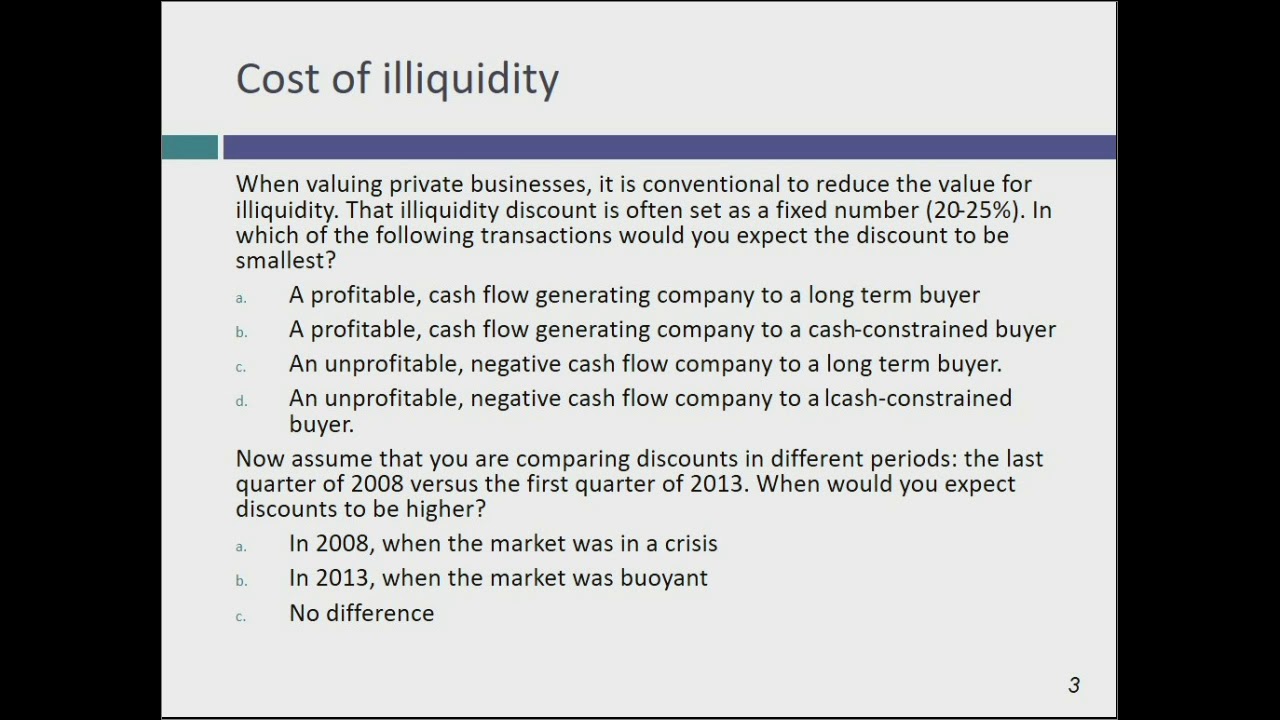 Session 21: Valuing Private Businesses