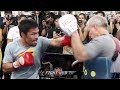 MOTIVATED MANNY PACQUIAO SHOWS HE STILL HAS INSANE SPEED & POWER IN WORKOUT FOR KEITH THURMAN FIGHT
