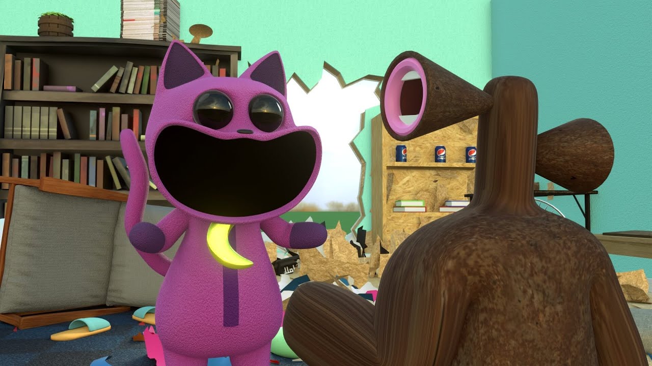 Siren Head gives CatNap a present and kameo destroys my house