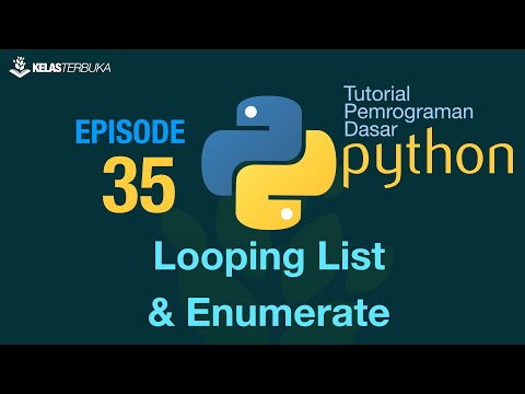 Belajar Python Dasar 35 Looping List dan Enumerate