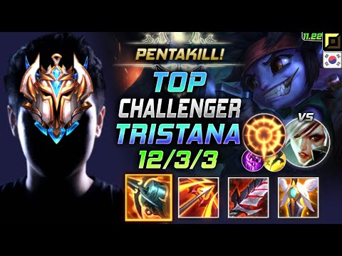 Challenger Tristana TOP vs Riven - 챌린저 장인 탑 트리스타나 템트리 룬 크라켄 집공 トリスターナ Тристана 麦林炮手 崔絲塔娜 - KR 11.22