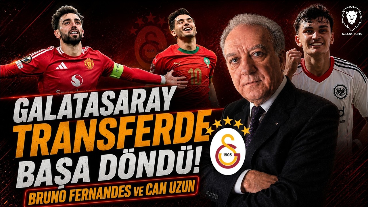 Galatasaray TRANSFERDE BAŞA DÖNDÜ Bruno Fernandes ve Can Uzun | Rafael Leao, Diaz | Transfer Gündem