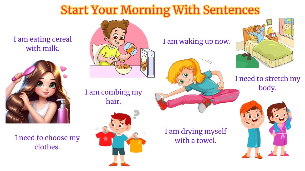 Start Your Morning With Sentences | English Speaking Practice | kids Learning | Learn English