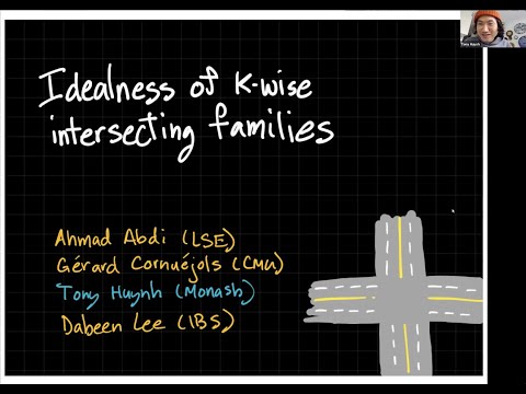 Idealness of k-wise intersecting families, by Tony Huynh