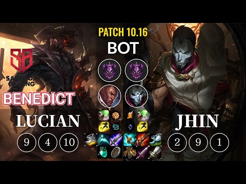 SB Benedict Lucian vs Jhin Bot - KR Patch 10.16