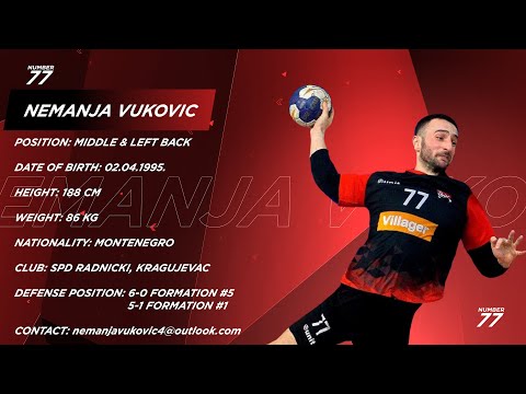 Nemanja Vukovic - Middle&Left Back - SPD Radnicki Kragujevac - Highlights - Handball - CV - 2020/21