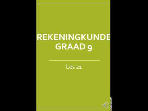 REKENINGKUNDE GRAAD 9: 18 Junie 2020 - periode 4 (18094)