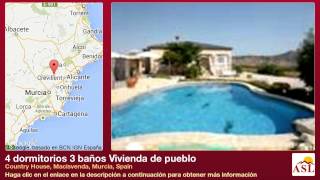 preview picture of video '4 dormitorios 3 baños Vivienda de pueblo se Vende en Country House, Macisvenda, Murcia, Spain'