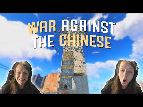 FIGHTING A 30 MAN CHINESE ZERG AND FOUNDATION WIPING STREAM SNIPERS - RUST