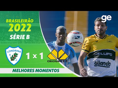 Gols e lances de Londrina x Criciúma