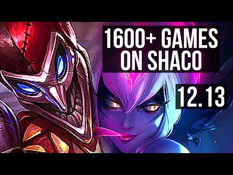 SHACO vs EVELYNN (JNG) | 3.7M mastery, 1600+ games, 12/2/7, Dominating | NA Master | 12.13