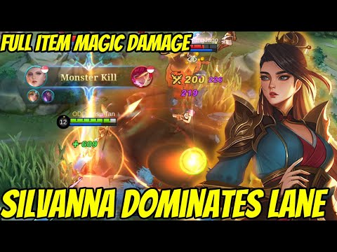 ONE COMBO DELETE SILVANNA BROKEN BURST DAMAGE - Silvanna Best Build 2023 ~ MLBB