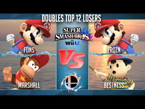 Smash'N'Splash 4 — Smash WiiU Doubles Losers Top 12: FroZn & BestNess vs. Fons & Marshall