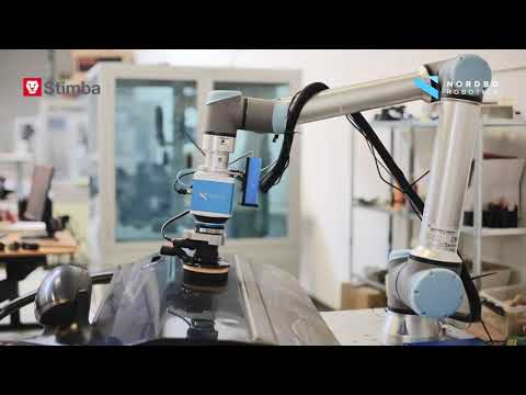 Leštenie a brúsenie robotom bez programovania s 3D kamerou, umelou inteligenciou a aktívnym prítlakom