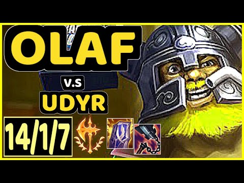 OLAF vs UDYR - 14/1/7 KDA JUNGLE GAMEPLAY - KR Ranked MASTER