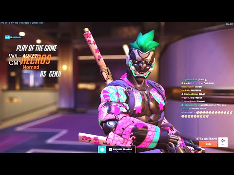 NECROS FASTEST GENJI MAIN - POTG! OVERWATCH 2 GAMEPLAY