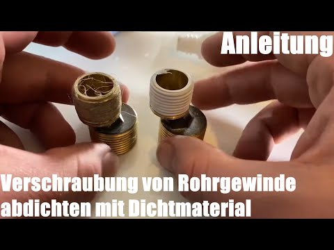 Sealing the screw connection of the pipe thread (water connection) with sealing material (hemp, s...