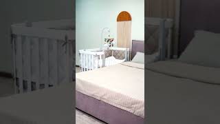 Dětská postýlka Zukko Gekko Kids 120x60. Bílá / Šedá