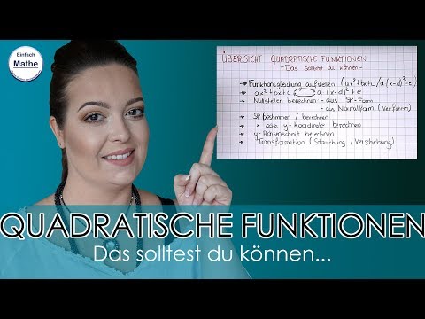 Quadratische Funktionen | Übersicht | Das solltest du können by einfach mathe!