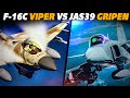 F-16C Viper Vs Jas-39 Gripen Dogfight | Digital Combat Simulator | DCS |