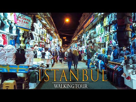 Istanbul Fake Markets and Walking Tour in 4K - Fatih Streets
