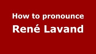 How to pronounce René Lavand