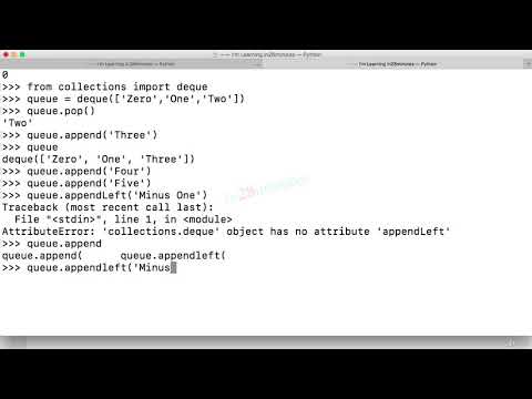 Learn Programming With Python 128 Tip 3 Collections Module Deque For Queue And Stack
