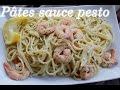 Pâtes aux Crevettes et pesto