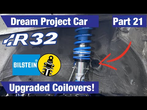VW MK4 R32 Installing my EXPENSIVE BILSTEIN B14 COILOVERS! The Project Car Rebuild Pt. 21.