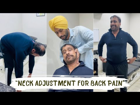 Neck Adjustment For Back Pain #deepchiropractor #bodystiffness #chiropractorinindia #backpain
